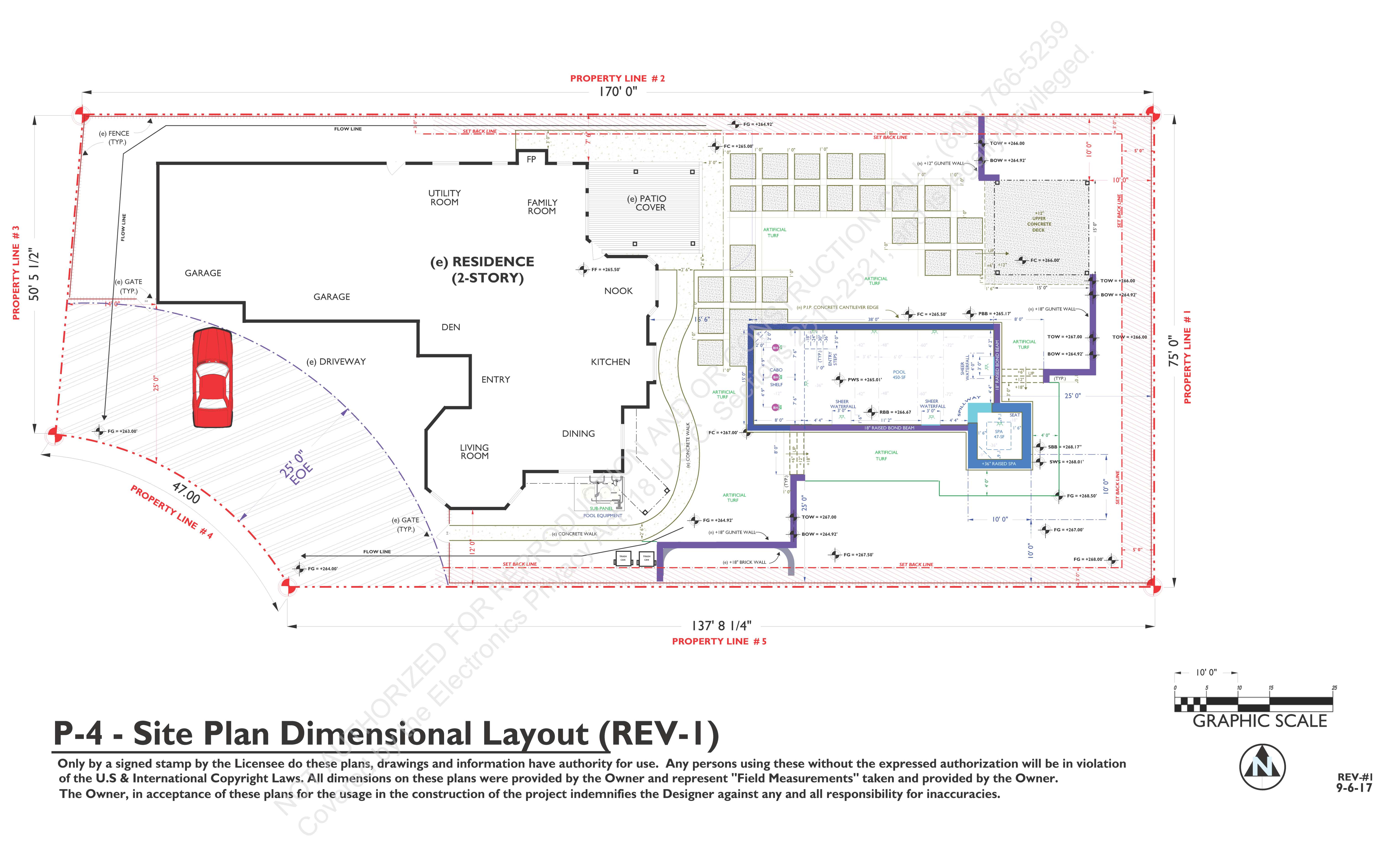 P-4 Site Plan Dimensional Layout